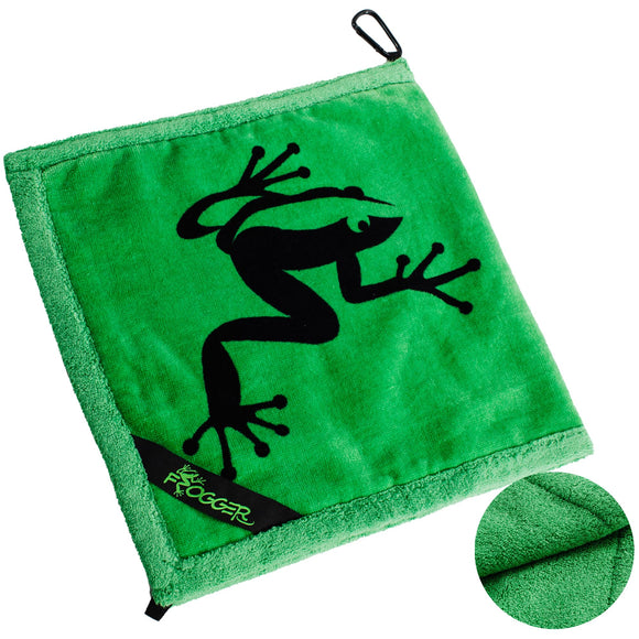 Frogger Amphibian 2-in-1 Golf Towel with Wet and Dry Technology, Green