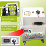 HQHAOTWU Sugarcane Juicer Electric Sugarcane Press Vertical Sugar Cane Juice squeezer 3 Stainless Steel Rollers Sugar Cane Juice Press Extractor with 2 Knives 24V DC or 110V for Home/Commercial Use