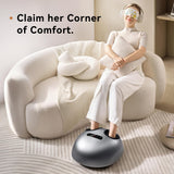 QXC Foot Massager with Heat & Compression, Patented Scissor-Hand Shiatsu Core for Deep Kneading, 131°F Constant Heat, 3 Modes, Adjustable Intensity, Fits Up to Men’s 12