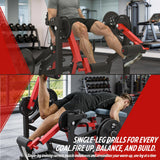 Leg Extension and Curl Machine feat Unilateral & Bilateral, Convertible Seated Leg Extension and Lying Leg Curl Bench for Home Gym, Quad and Hamstring Lower Body Leg Workout Equipment
