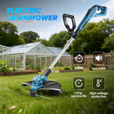 ZUYIYI 15" Cordless String Trimmer & Lawn Edger for Makita 18V Battery(NOT Included), Electric Weed Wacker Auto Line Feed, Sidewalk Edger Weed Eater for Landscaping, Lawn with 4 Line Spools