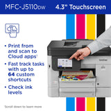 Brother INKvestment 5110 Wireless Color Inkjet All-in-One Printer with a 500-sheet Paper Tray Capacity and a 4.3” Color Touchscreen (MFCJ5110DW)