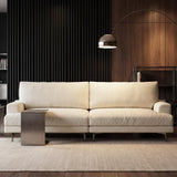 NessCarsti 86.61" 3-Seater Cloud Sofa Couch, Modern Fabric Down-Filled Sofa
