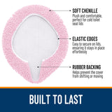 OLANLY Soft Chenille Bathroom Toilet Lid Cover, Machine Washable Seat Covers, 17.5x15, Stays in Place Rubber Backing, Fits Most Round, Elongated and Oblong Lids, Accessories Decor, Pink