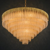 kvtinmty Modern Luxury Crystal Chandelier, D36 Large Crystals Chandelier for Living Room, 6-Tier High Ceiling Gold Chandeliers for Staircase, Foyer, Entryway, Dining Room, Bedroom