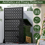 72 Inch Metal Outdoor Privacy Screen Panel, Decorative Privacy Fence for Patio, Garden & Yard, Trash Can Fence Screen,