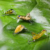 Skylety 10 Pieces Mini Fishing Lures Micro Fishing Hard Baits Crankbaits Panfish Lures Baits Topwater for Freshwater Saltwater Trout Bass Perch with Box Gear Gifts