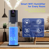 Smart Humidifiers Large Room Bedroom Home, 2.11Gal(8L) Quiet Top Fill Cool Mist Humidifier, Smart App & Remote Control, 3 Speed Humidifier with 360° Nozzle, Humidity Setting for Baby Office(Blue)