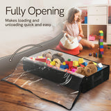 Reli. 90L Under Bed Storage Containers (8 Pack) | Closet Organizer with Clear Window | Underbed Storage Bins for Towels, Sweaters, Linens | Large Organizer for Closet (Black)