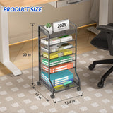 samstar Rolling File Cart,Under Desk Organizer, File Organizer beside Desk, Binder Paper Letter Storage with Wheels