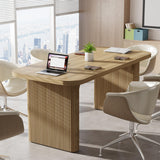 Tribesigns 5ft Conference Table, Modern Rectangular Meeting Seminar Table with Double Pedestal