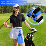 Batiyeer Golf Towels Bulk for Bags 16'' x 24'' Microfiber Waffle Pattern Golf Towels Trifold (Blue, Black, Gray,30 Pcs)