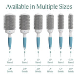 Professional Round Brush for Blow Drying - Small Ceramic Ionic Thermal Barrel Brush for Sleek, Precise Heat Styling and Salon Blowout - Lightweight Round Hair Brush (Barrel 1.3 inch, Bristle 2 Inch)