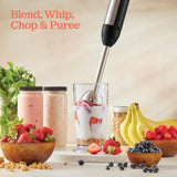 Electric Hand Blender 500 Watt with Turbo Mode, Detachable Base. Handheld Blender Stick Peach Street