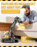 Mudsterz Construction Rc Set of 4, Rc Excavator for Adults, Command The Site Conquer The Dirt, Remote Control Excavators with 360 Rotation, Metal Parts, Little Builders, Big Action (4pcs)
