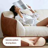 NessCarsti 86.61" 3-Seater Fabric Sofa, Modern Minimalist Upholstered Couch