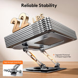 Laptop Stand for Desk - 360° Rotating Base, Ergonomic Foldable Computer Stand for Laptop Riser, Height Adjustable