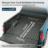 OEDRO Hard Quad-Fold Tonneau Cover Fit for 2020-2026 Silverado 2500 3500 HD
