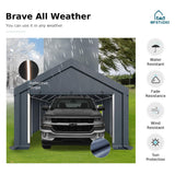MFSTUDIO Portable Carport 13x24ft, Garage Car Tents Storage Sheds Canopy