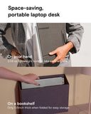 Folding Laptop Stand Lap Desk, Portable & Mini Computer Stand Laptop Desk for Travel and Home Office, Ergonomic Design, Black MOFT