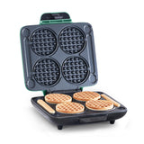 Mini Waffle Maker: Four Mini Waffles, Perfect for Families and Individuals, 4 Inch Dual Non-stick Surfaces with Quick Release & Easy Clean - Aqua DASH