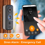 TOUCAN Wireless Video Doorbell Camera V3 with Chime – Battery Powered Smart Doorbell, HD Video, Motion Detection Alerts, 2-Way Talk, Night Vision, Wide Angle Security Camera, No Subscription Required