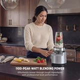 Ninja Blender | Nutri Pro | Auto IQ Blend | Smoothies, Shakes, Frozen Drinks, Salsa, Dips | Includes (2) 24 oz. To-Go Cups & Spout Lids | Crushes Ice, Fruit & Veggies |1100 Peak Watt | Silver | BN401
