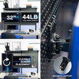 VIVO Black Triple Clamp 47 x 31 in Desk Pegboard System, PP-DK48SB