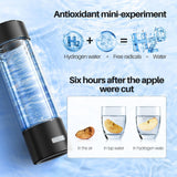 MOVOCA Hydrogen Water Bottle, 3Min 2200PPB Rapid Hydrogen Water Generator -SPE PEM Tech, 15OZ Portable Hydro Water Machine, Health Care Gifts for Husband, Wife, Family, Friends, Travel