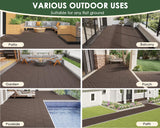 Mapleyard 144 PCS Plastic Interlocking Deck Patio Tiles, Brown, Diagonal