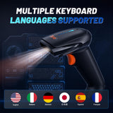 Tera Barcode Scanner 2D Wireless: with Battery Indicator and Stand, HW0002