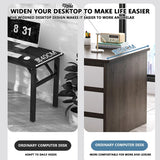 Sturdy Gaming Desk with Ample Storage Office Computer Desk U Shaped Steel Frame Modern Writing Table Space Saving Design Gray 140x60x72cm