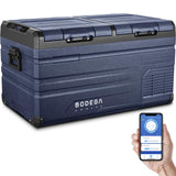 BODEGACOOLER 12 Volt Car Refrigerator,Dual Zone APP Control, Designed with Removable 2-Way Door Portable Freezer,75 Quart-4℉-68℉