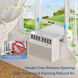 ZAFRO 10,000 BTU U Shaped Window Air Conditioner Cools up to 450 Sq Ft, 6-in-1 Window AC Units with Cool, Fan and Dry Modes, Saddle Air Conditioner with Energy Efficient, Low Noise, White[2026 New]