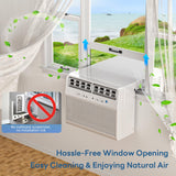 ZAFRO 10000BTU Window Air Conditioner U-Shaped Cools up to 450 Sq.Ft., Ultra Quiet Energy-Efficient Cooling, With Remote Control