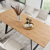 67-Inch Expandable Dining Table and Chair Set – Modern Rectangular Wooden Dining Table