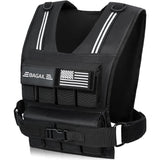 BAGAIL Weighted Vest Men, 20lbs/30lbs/40lbs Adjustable Weighted Vest for Woman with Removable Iron Weights - 40lb