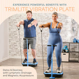 Lifepro TrimLite Vibration Plate Exercise Machine with Handlebars – Whole Body Vibration Platform for Lymphatic Drainage & Weight Loss – 99 Speed Levels