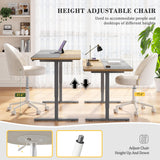 EnHomee Vanity Chair with Wheels, Small Office Chair with Back
