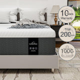 Nordhive 12 Inch Queen Hybrid Mattress, Cooling Gel Memory Foam & Individually Wrapped Pocket Springs, Ice Silk Cover, Medium Firm, Zoned Support, Edge Support, Pressure Relief, CertiPUR-US Certified