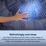Serta Perfect Sleeper Ultimate 14.5" Twin Mattress - Medium Pillow Top, Cooling Gel Memory Foam, Pocket Innersprings for Motion Isolation, Edge Support, CertiPUR-US Certified - Oasis Sleep