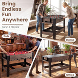 GYMAX 3 in 1 Multi Game Table, Swivel Combo Game Table with Foosball, Billiards & Table Tennis, Rod Storage Rack, Space-Saving Design for Family Night, Home, Game Room, Office