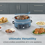 Ninja MC2001 PossibleCooker PRO Plus, 8.5-QT Multicooker, 9 Functions, Slow Cook, Sear, Sauté, Proof, Pasta/Rice, Replace 16 Kitchen Tools, Oven-Safe Ceramic Pot, 1400-Watt, Blue (2026 Release)
