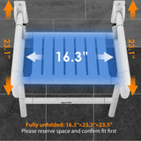 NEWTRY Upgraded 21” Folding Shower Seat Wall Mounted, 660lb Fold Down Shower Seat with Support Armrests & footrest, Foldable Shower Chair for Home Care Seniors Disabled, for Bathroom Inside Shower