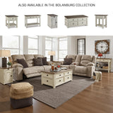 Signature Design by Ashley Bolanburg Lift-Top Coffee Table with Storage Two-Tone Rustic Farmhouse Cocktail Table – Brown/White