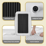 ELTOW Toddler Blow-Up Mattress with Sides, Inflatable Toddler Travel Bed with Safety Bumpers, Portable Kids Air Mattress for Travel, Complete Set with High-Speed Pump & Carry Bag - Black