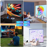100" Portable Non-Tension Matte White Manual Pull Up Projector Screen,178°Viewing Angle Movie Screen,Outdoor Projector Screen Wrinkle-Free Design for Backyard Movie Night