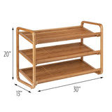 Honey-Can-Do SHO-01599 Bamboo 3-Tier Shoe Shelf