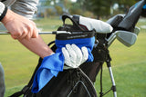 Club Scrub Towel Pro, Golf Club and Ball Cleaning Pouch with Attached Towel, Waterproof Exterior + More (Blue)