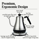 Gooseneck Electric Kettle with Temperature Control - 0.8L Stainless Steel & BPA Free Plastic - Custom Temp Presets for Teas & Coffee - Keep Warm Option